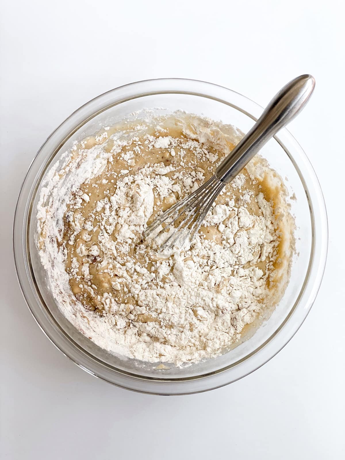 adding dry ingredients