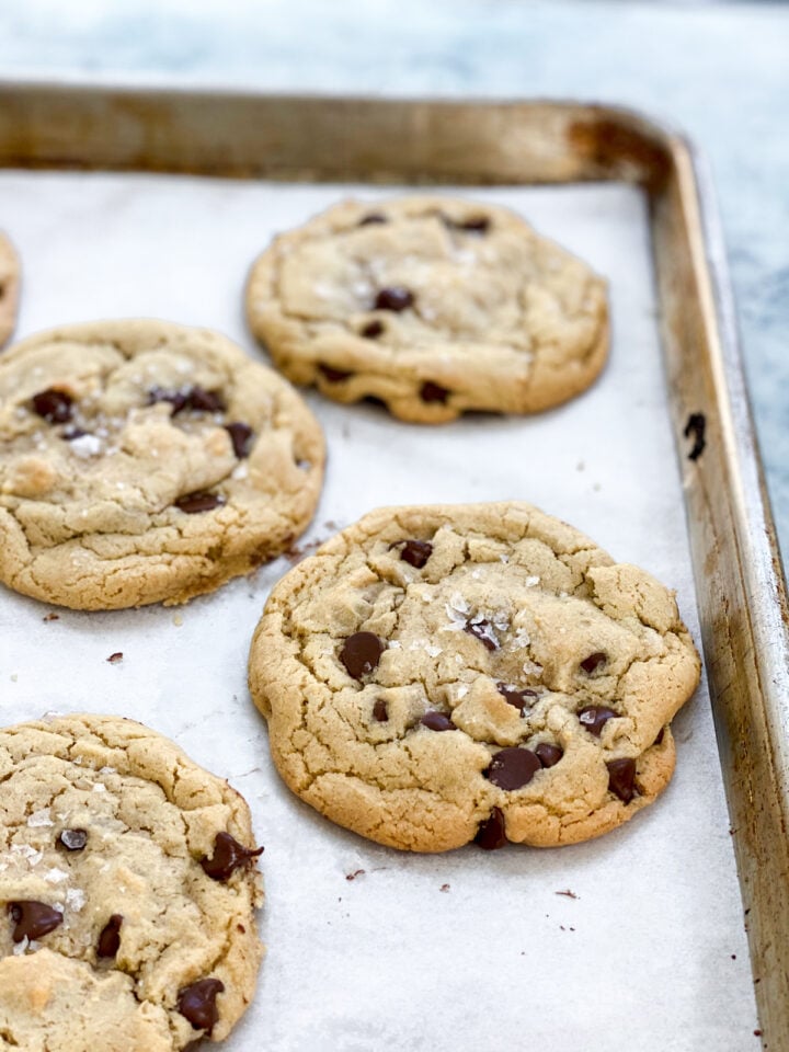 No Butter Chocolate Chip Cookies - The Salted Sweets