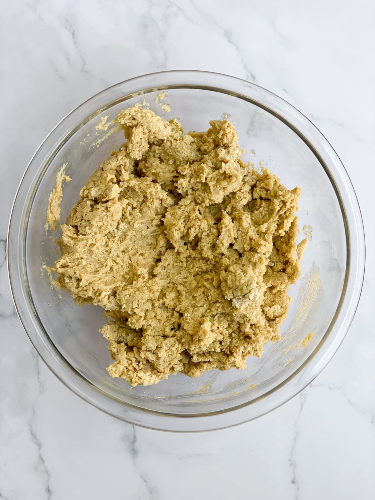 dry ingredients added.