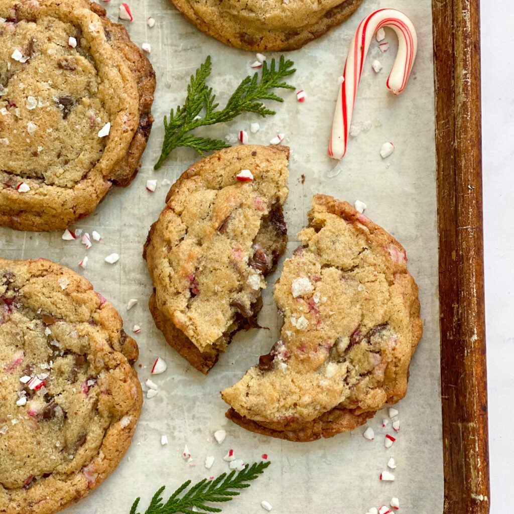 Peppermint Chocolate Chip Cookies The Salted Sweets