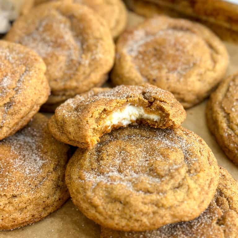 Pumpkin Cheesecake Snickerdoodles - The Salted Sweets