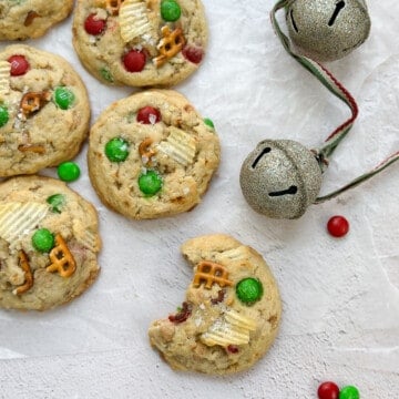 one of santa's trash cookies with a bite missing.