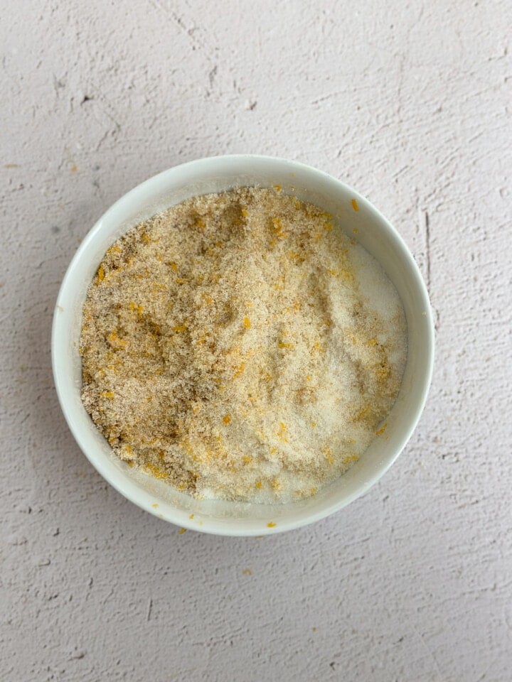 all the orange zest mixed together.
