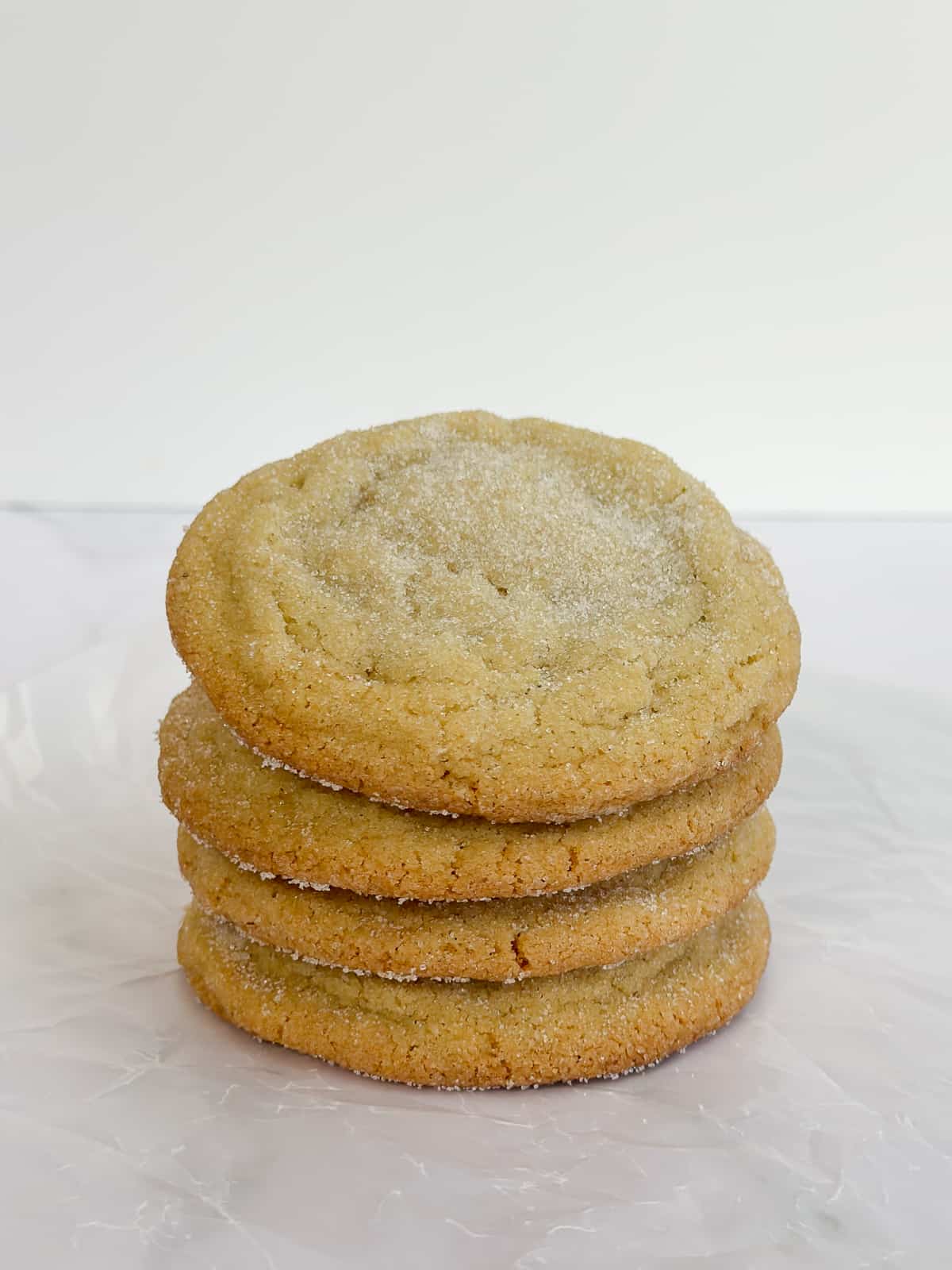 all 4 cookies stacked on top of each other.