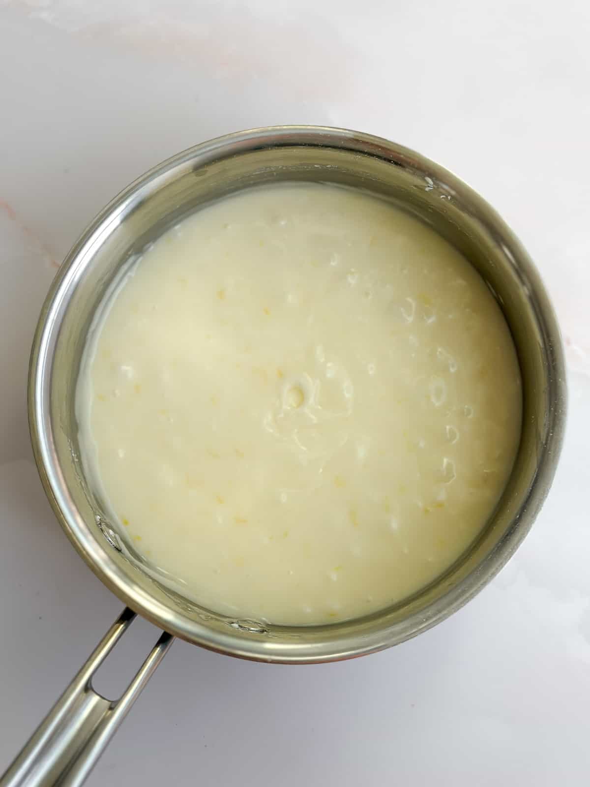 lemon glaze all mixed together.