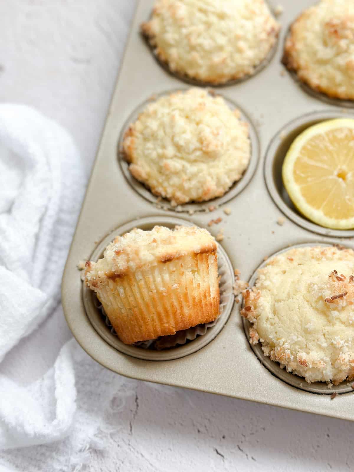 a side view of a muffin to see how tall they are.