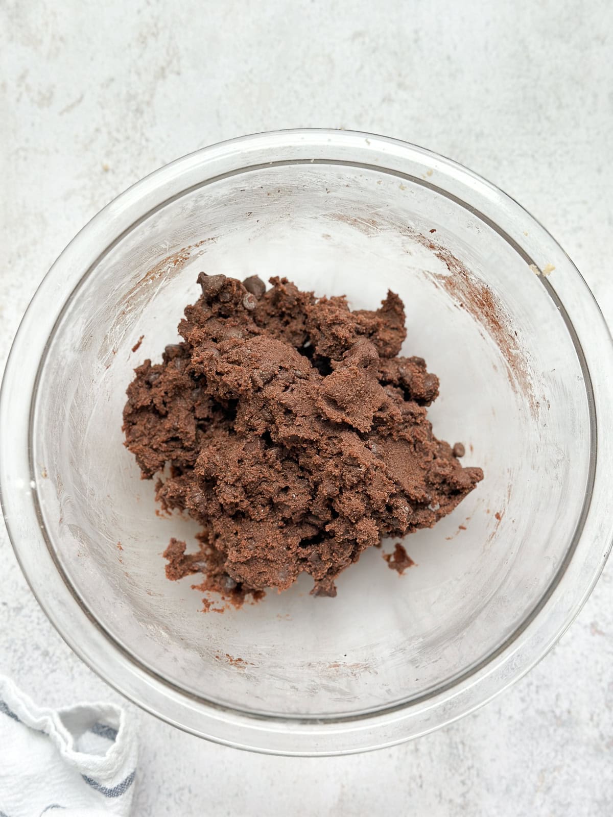 the dry ingredients and chocolate chips added.