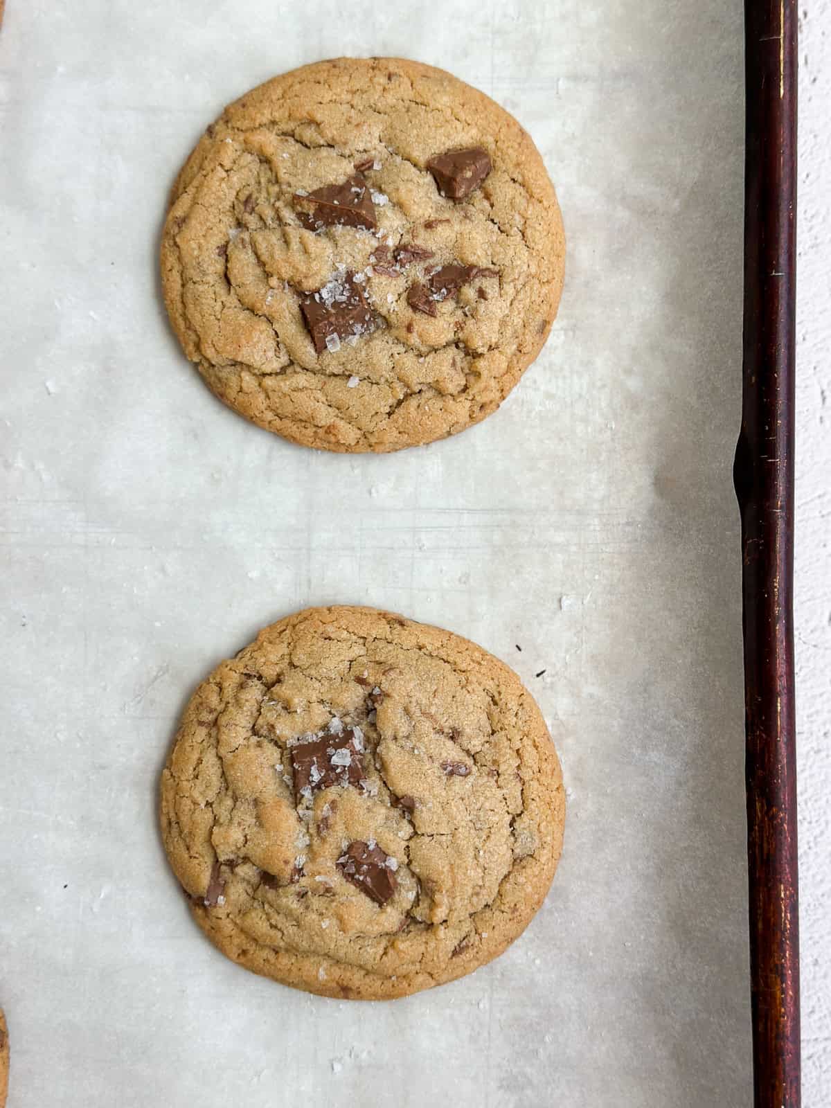 fresh cookies after baking.