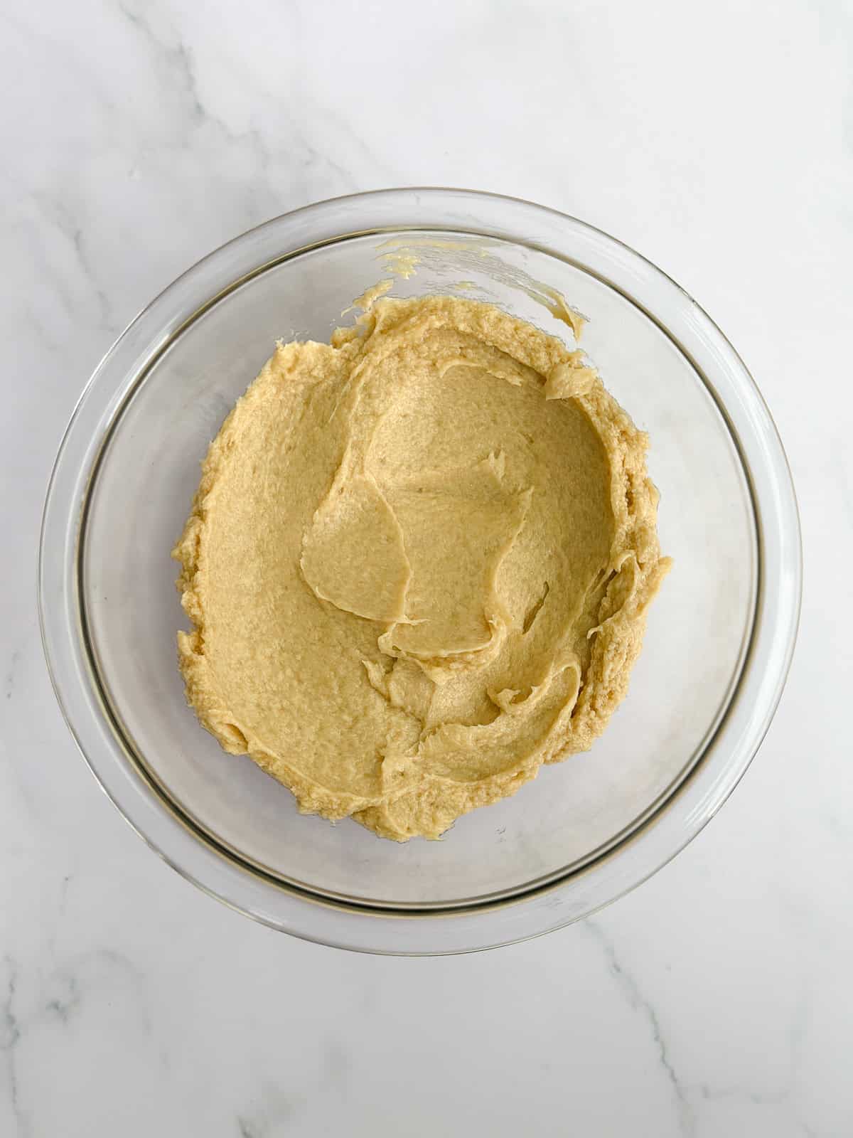 wet ingredients mixed together.