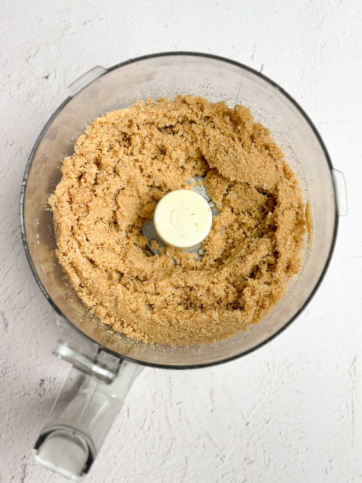 crust in the food processor after blending.