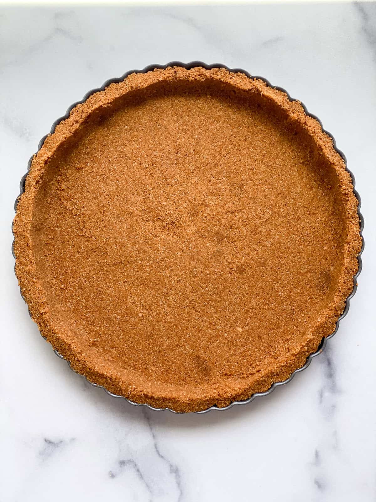 cookie crust baked and ready to fill.