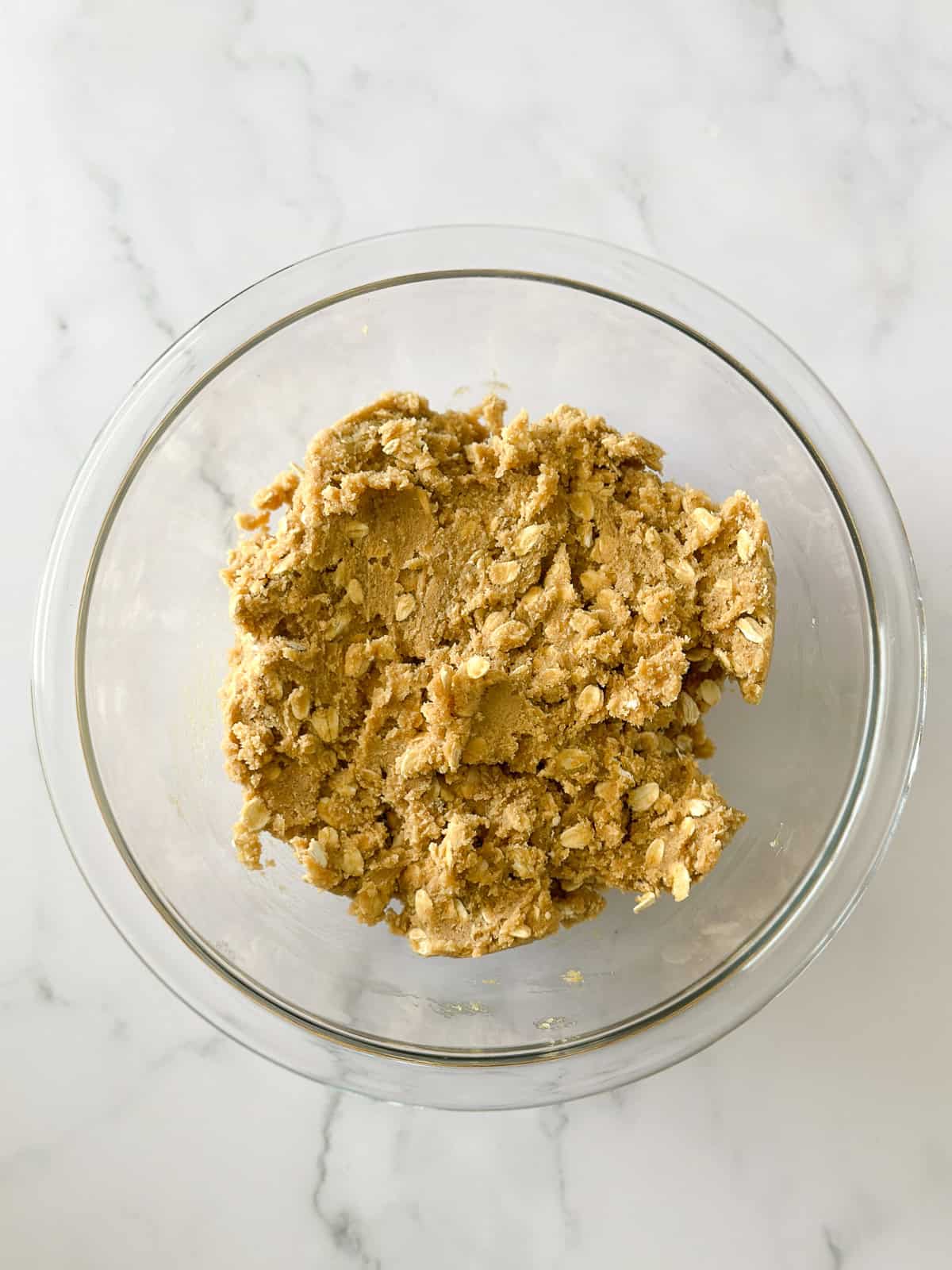 oats, flour and salt added to the dough.