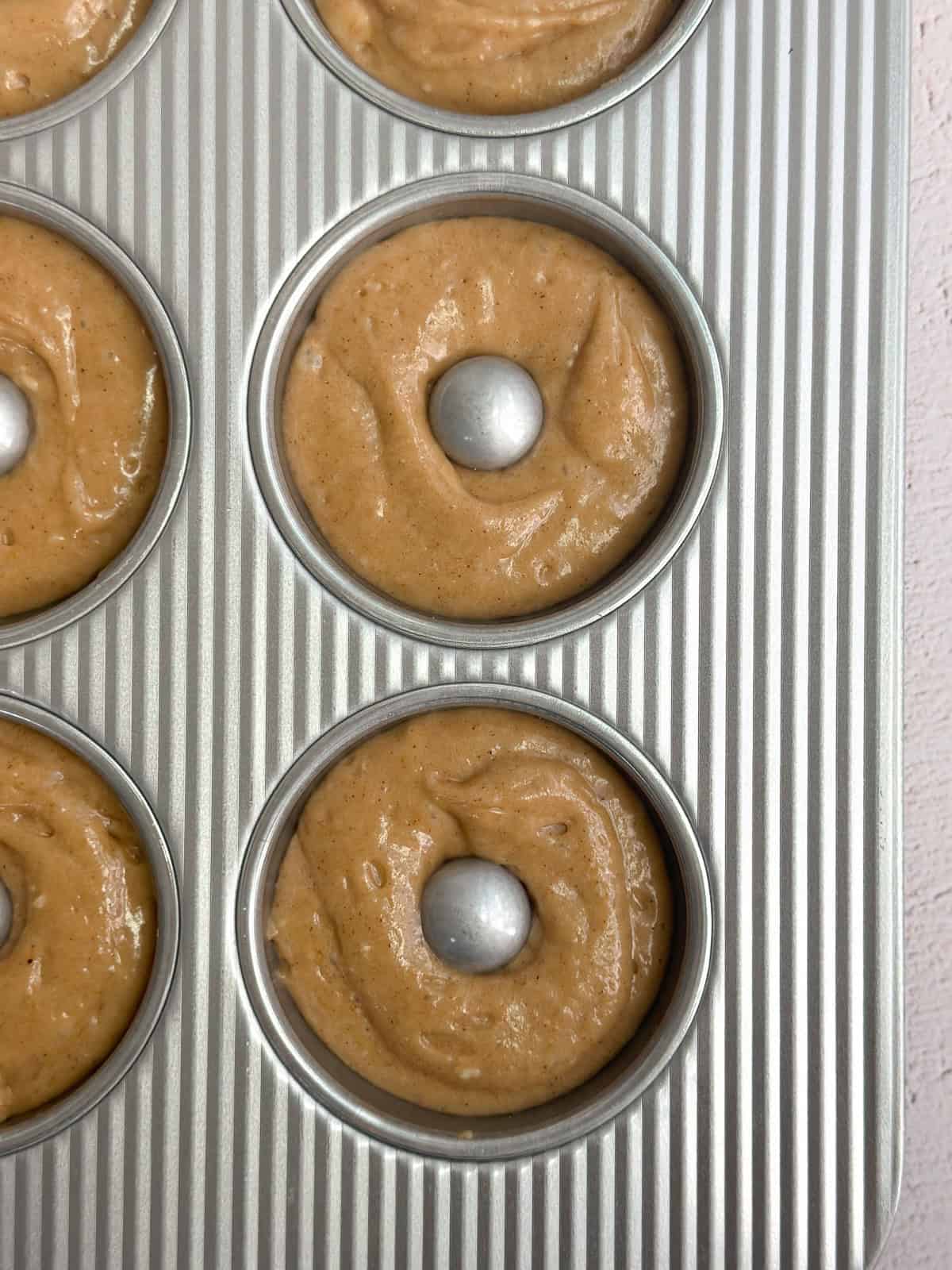 batter into donut pan.