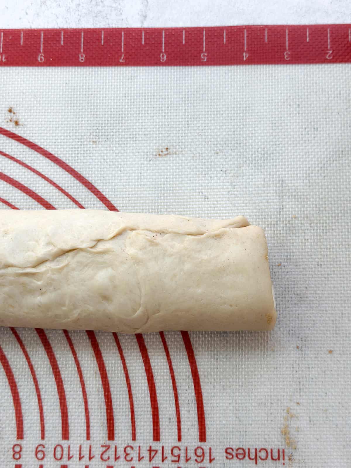 dough all rolled up.