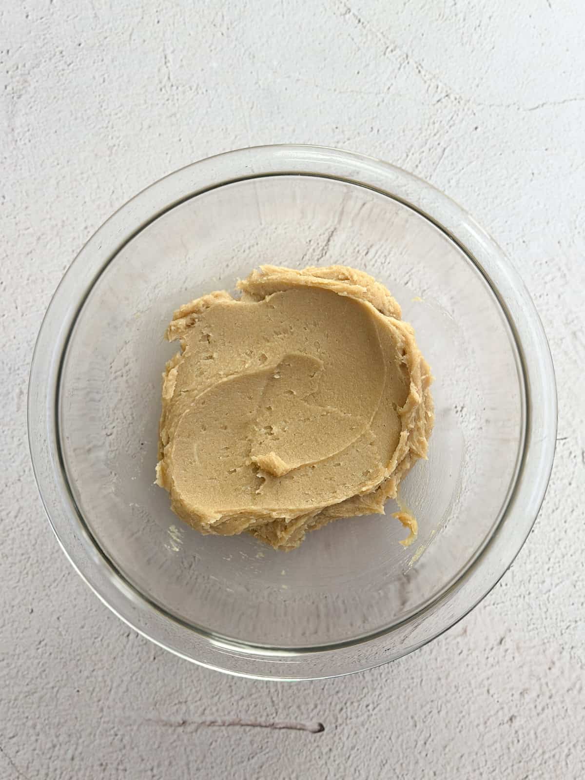 butter and sugars mixed together.