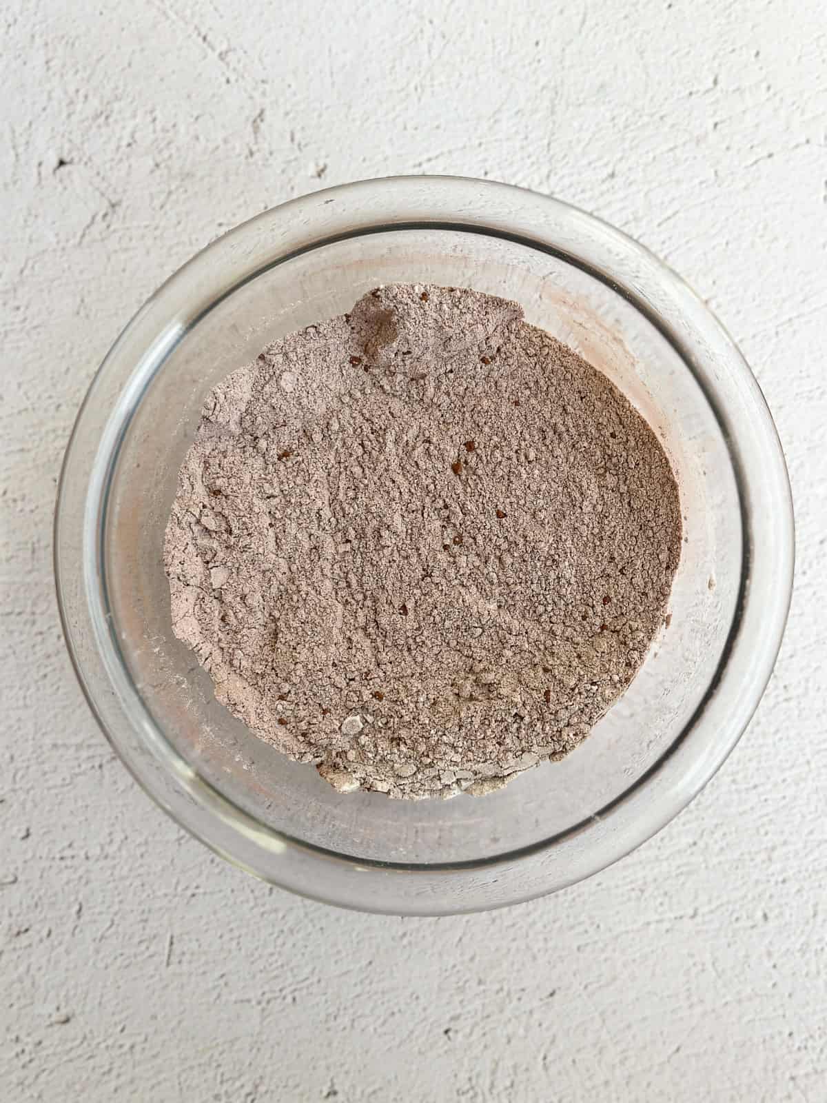 dry ingredients whisked together.