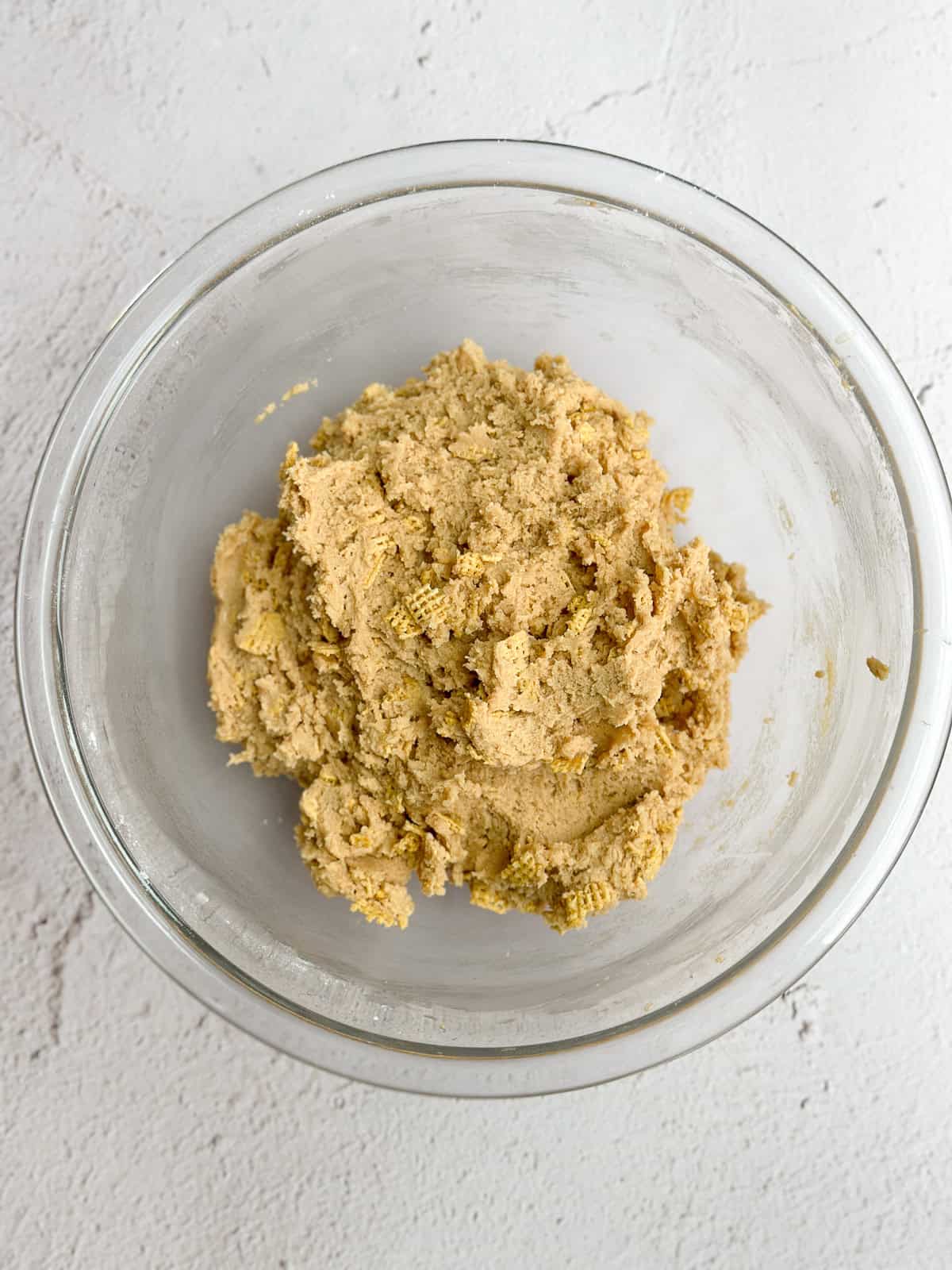 dry ingredients and chex added.