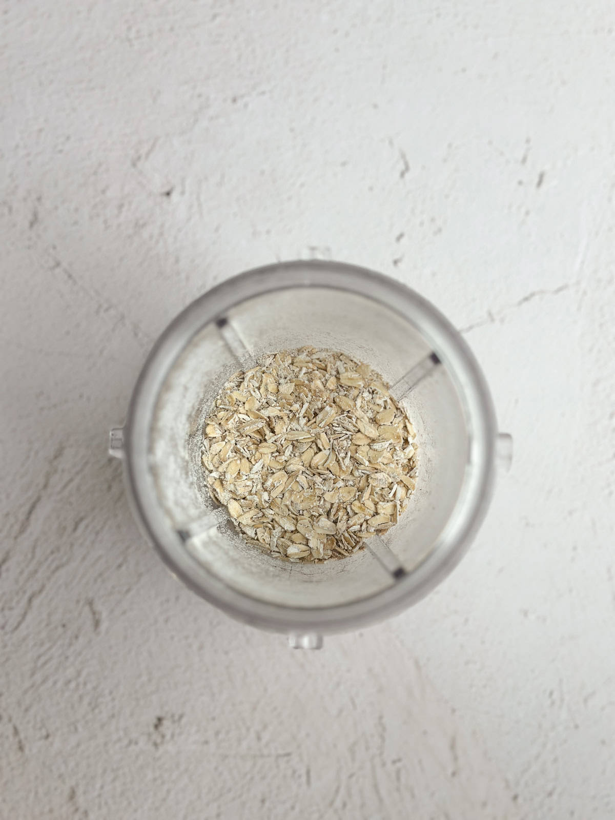 oats after pulsing in the blender.
