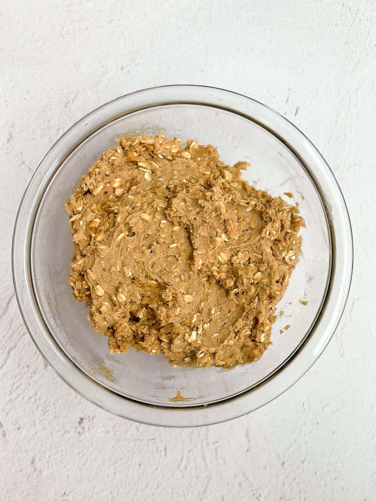 dry ingredients added and all mixed together.