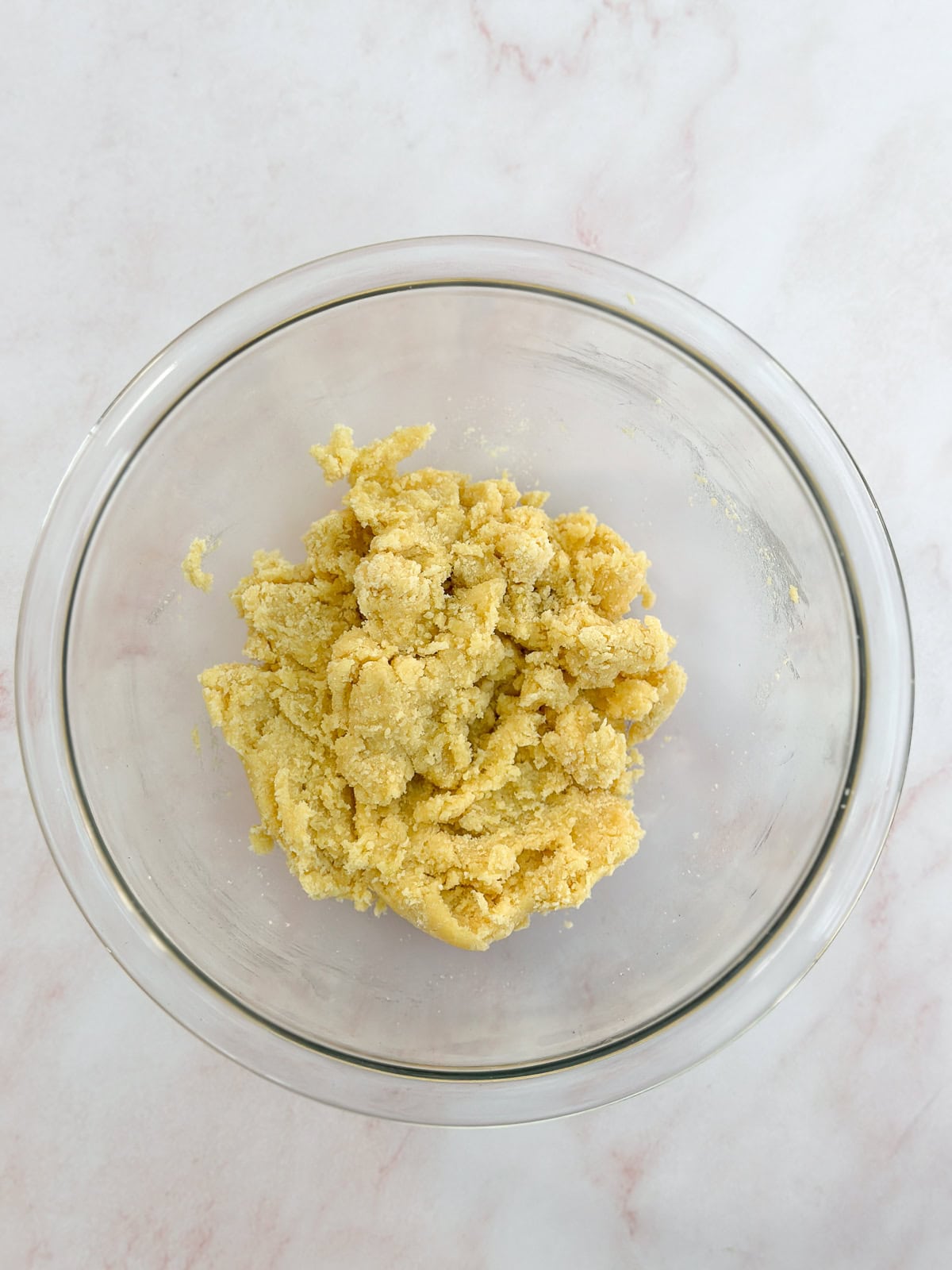 dry ingredients added.