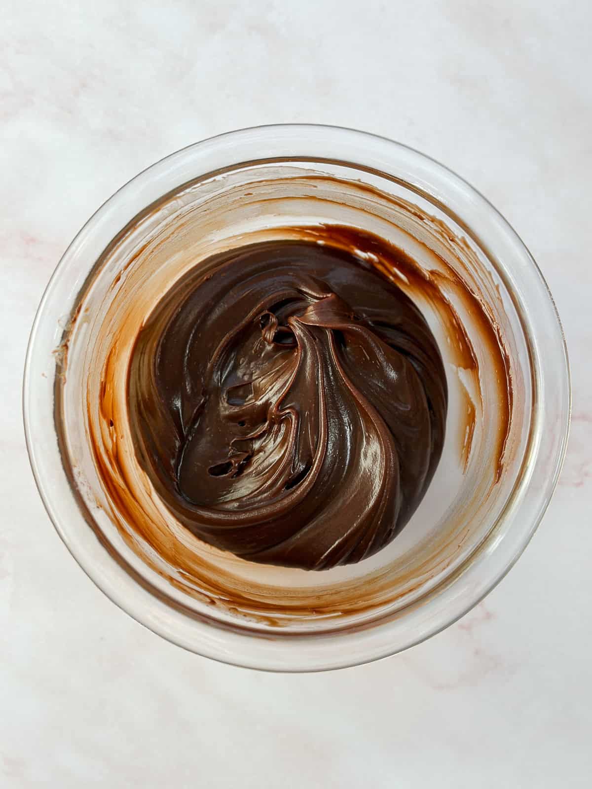 the chocolate ganache after firming up.