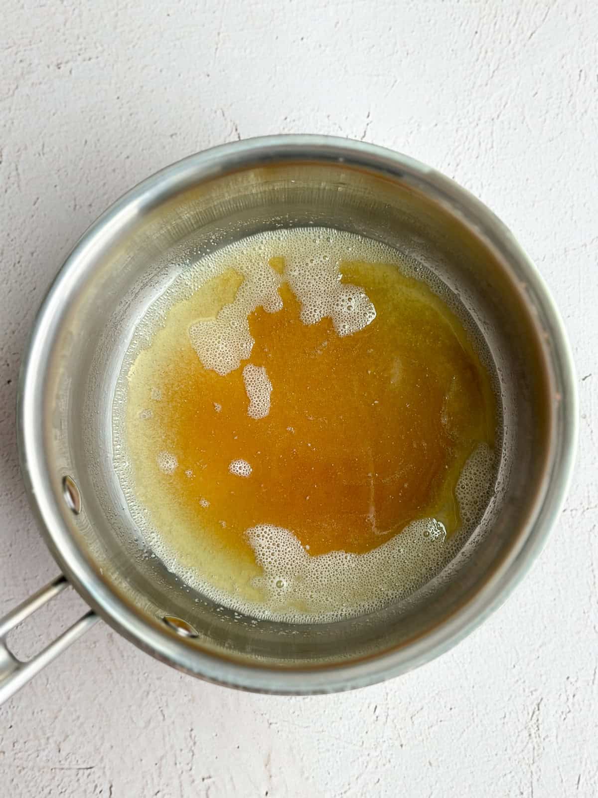 butter browned in the saucepan.