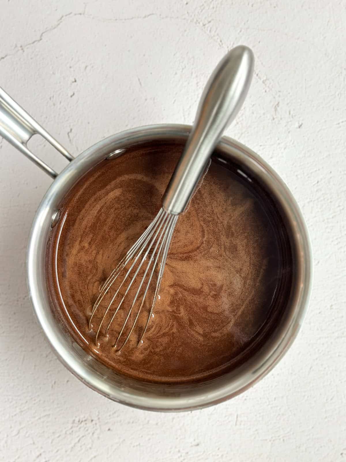 butter, cocoa and water mixed together.