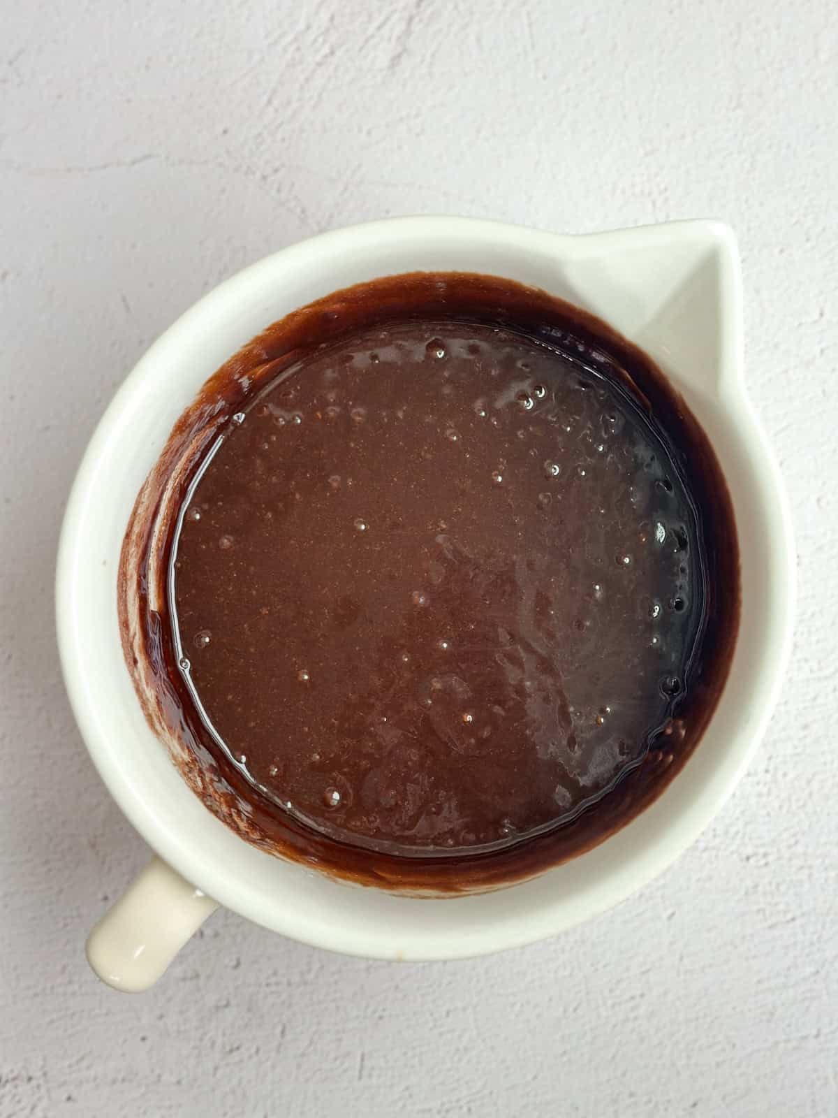 ingredients mixed together for the cake.