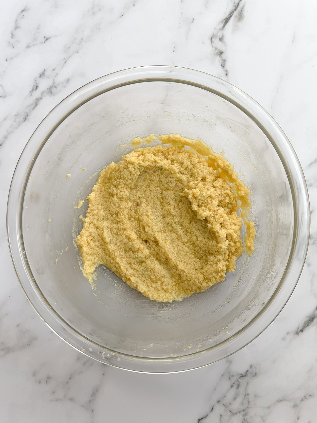 wet ingredients mixed together.