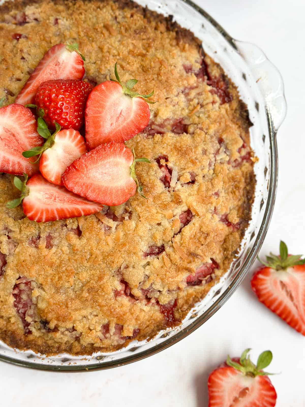 the whole coconut strawberry cake.