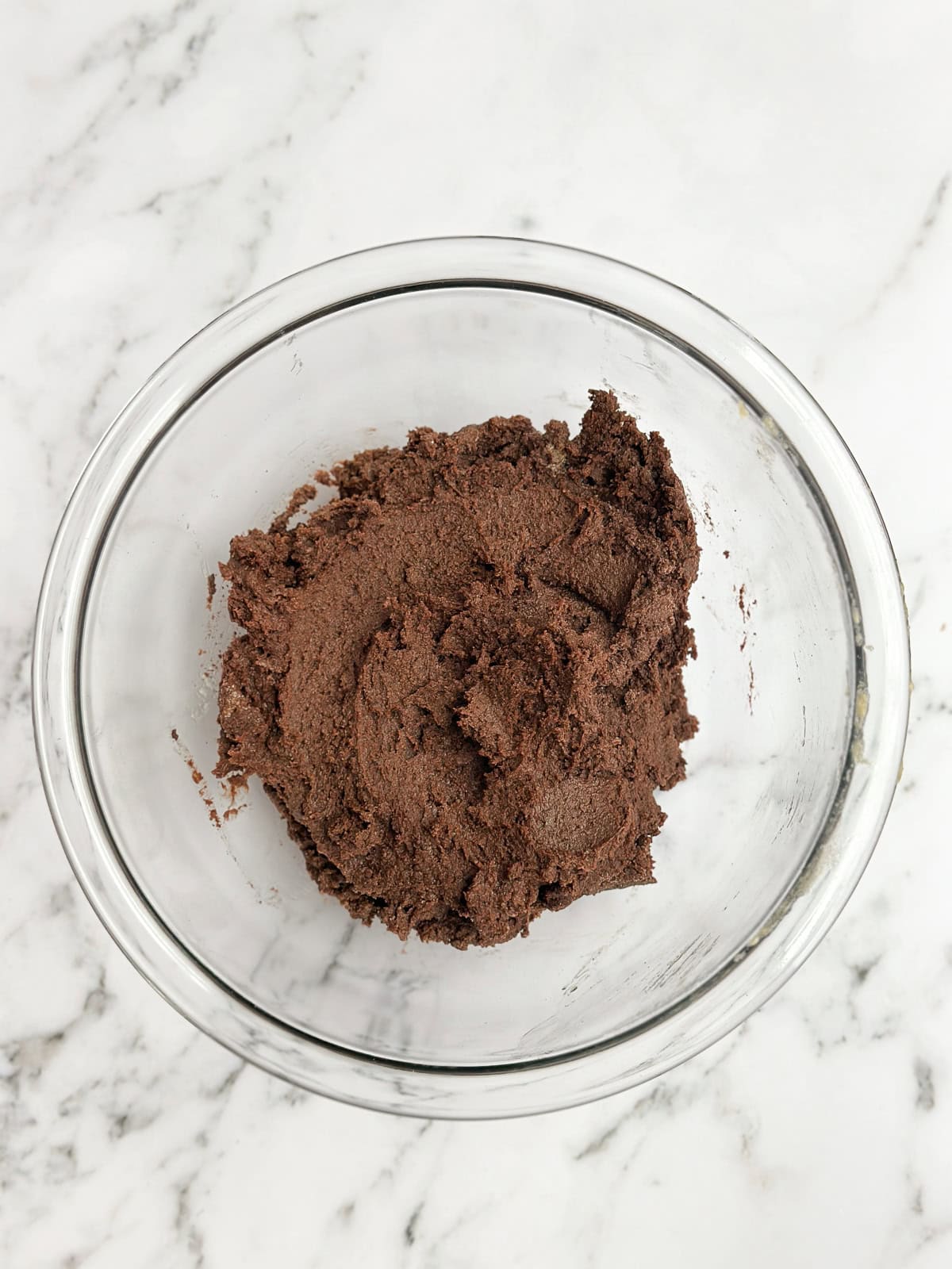 wet and dry ingredients mixed together.