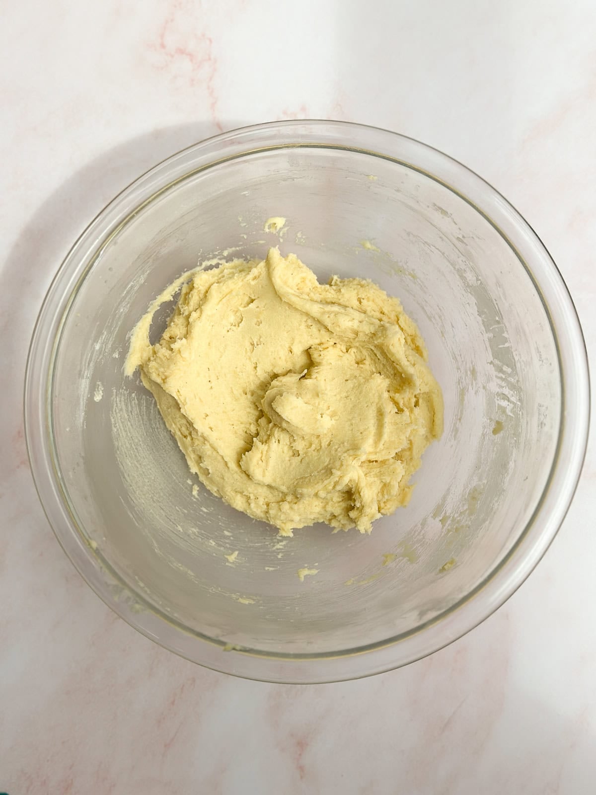 dry ingredients added.