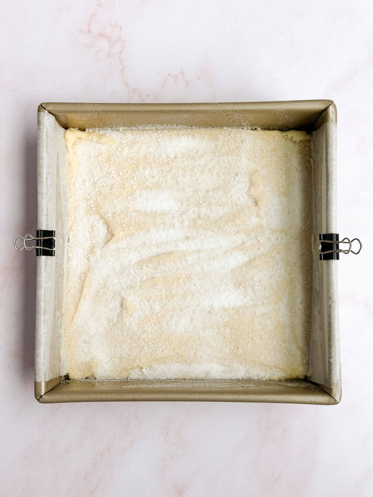 sugar added to the dough.