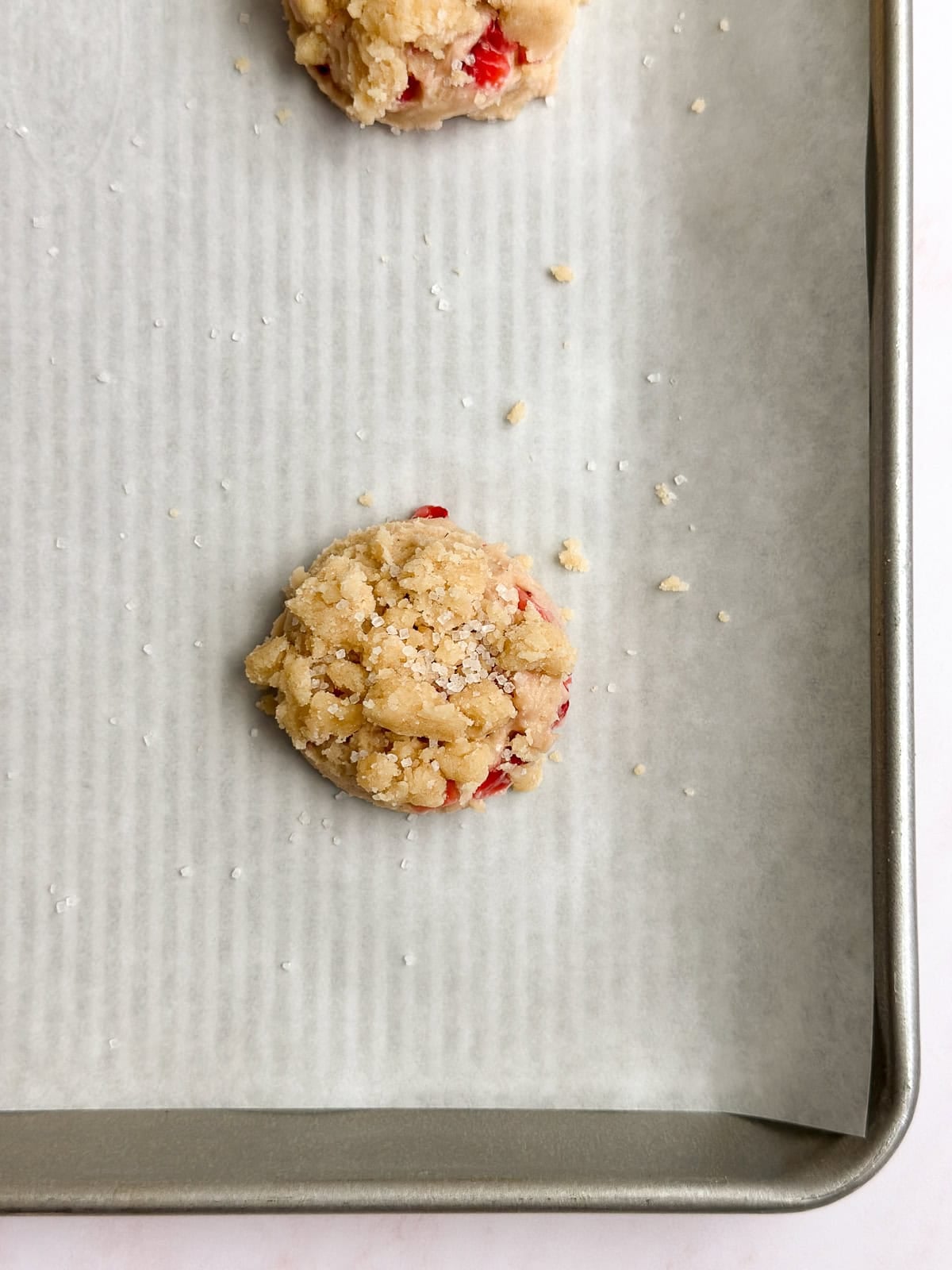cookie dough balls before baking.