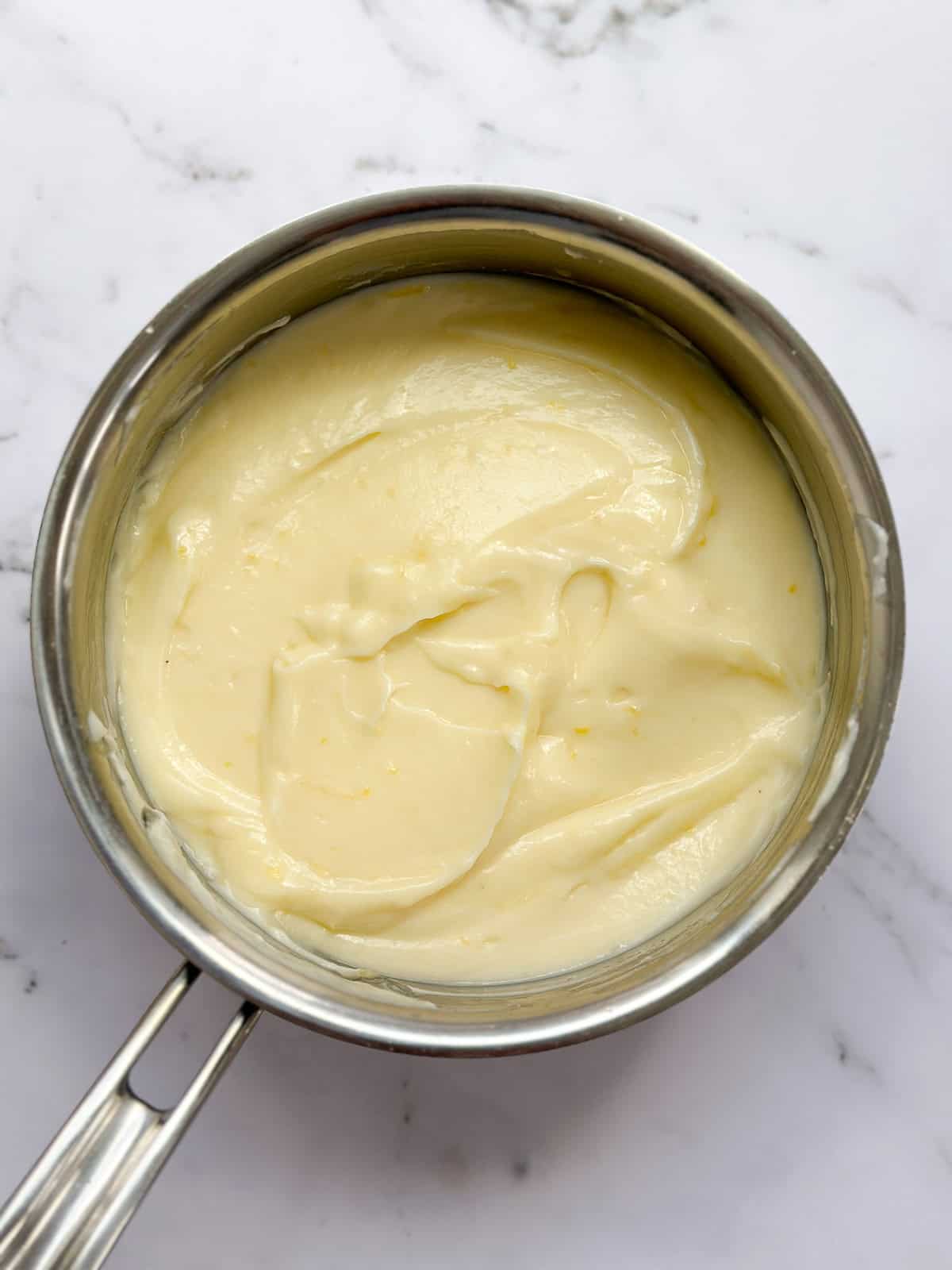 sour cream added to the lemon filling.