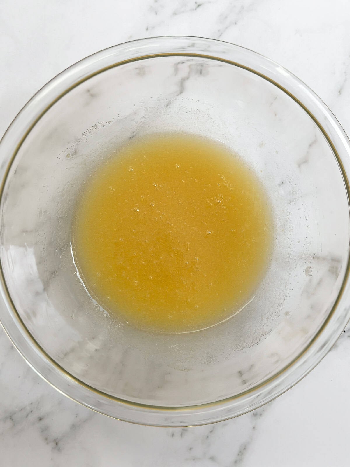 all the wet ingredients mixed together.