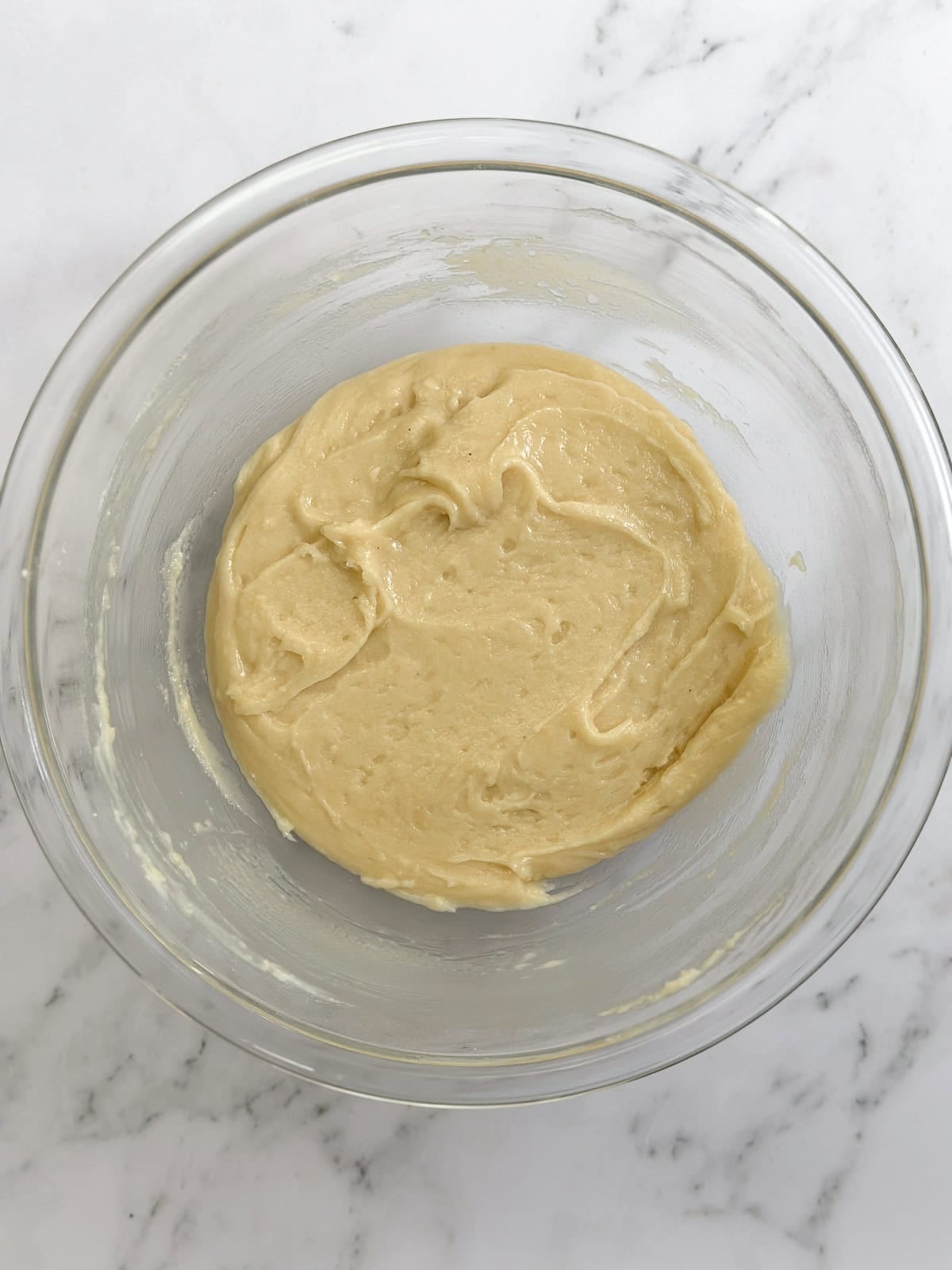 dry ingredients added.