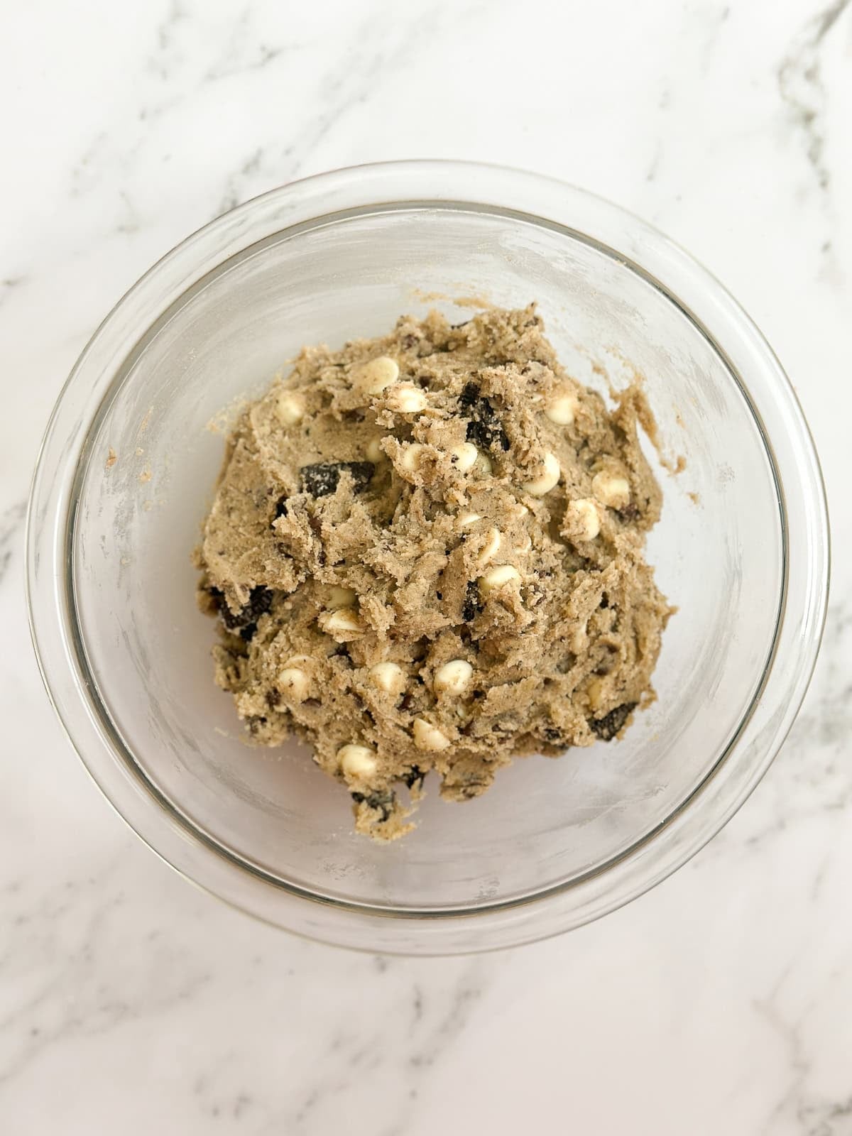 all the dry ingredients mixed together.