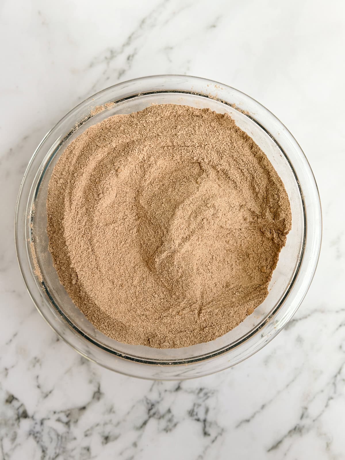 all the dry ingredients whisked together.