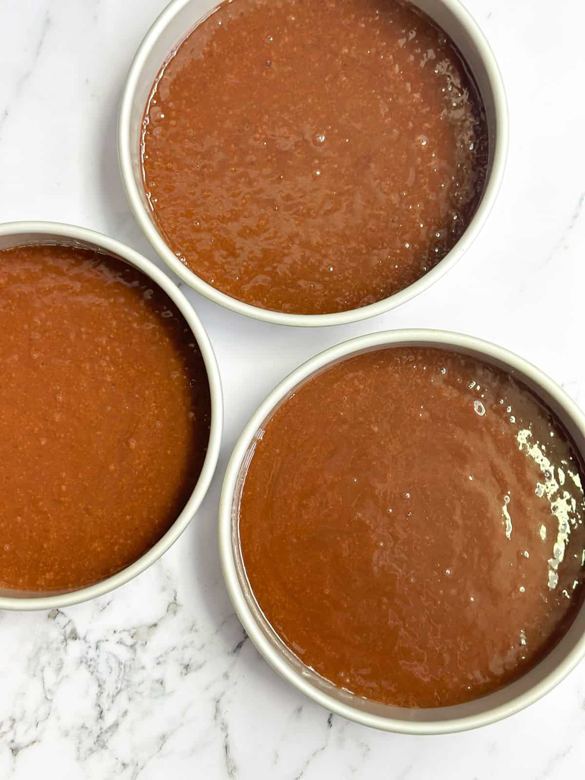 cakes before baking.