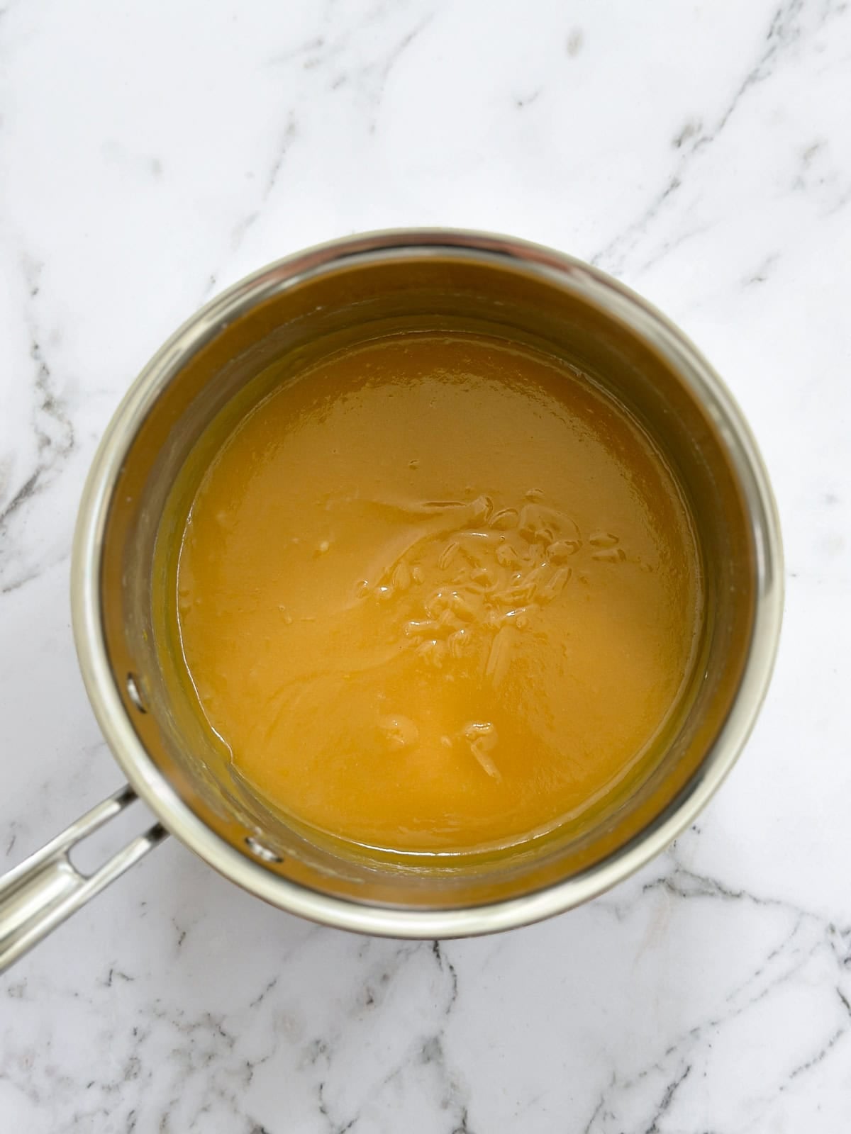 caramel made on the stove.