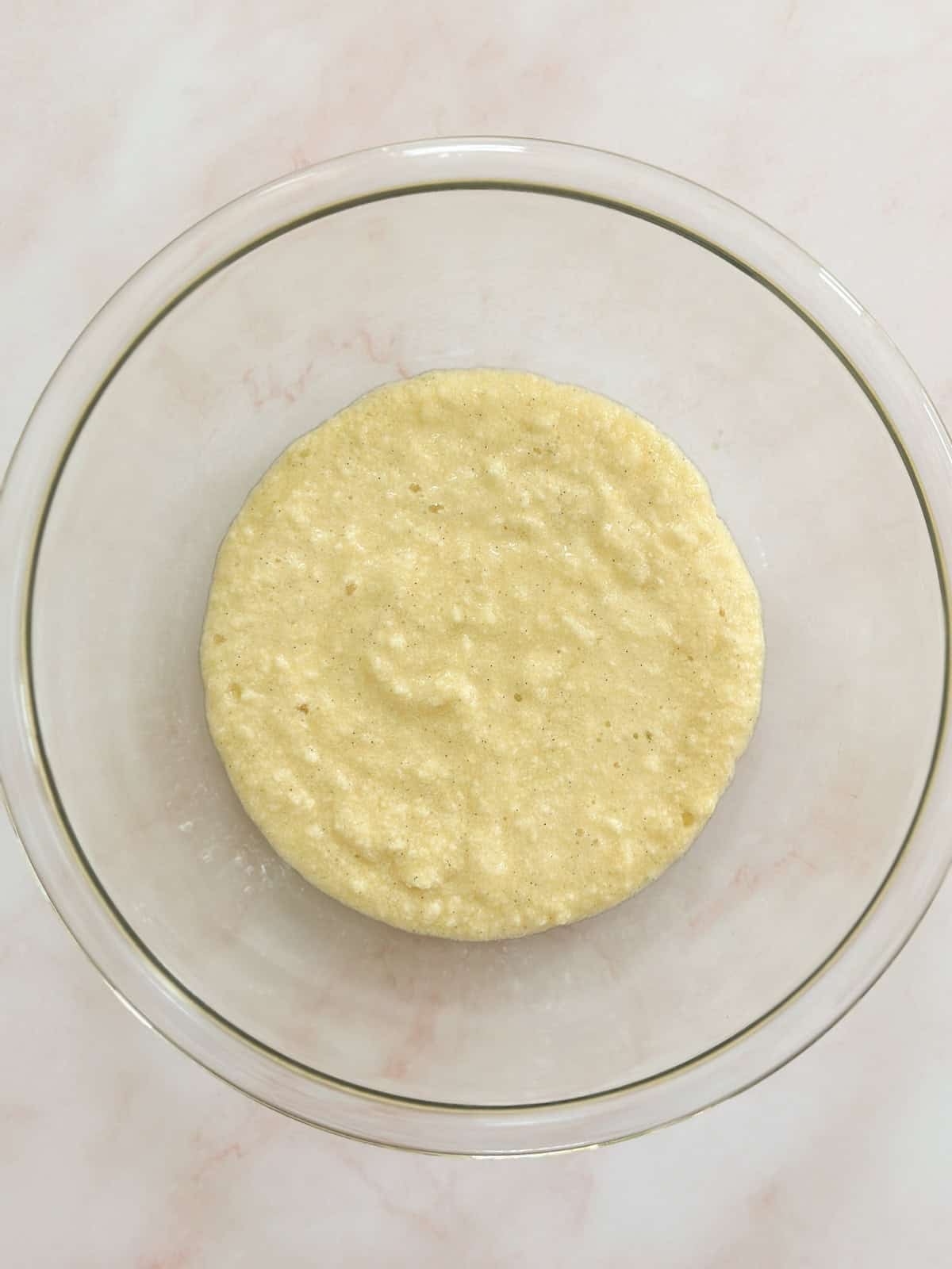 wet ingredients mixed together.