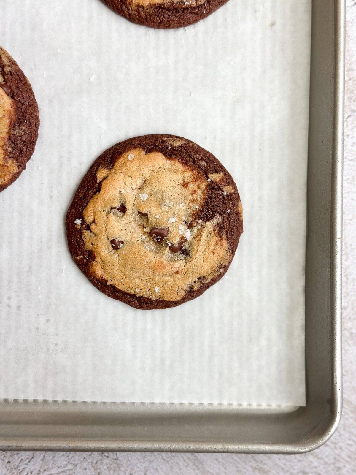 brookie cookies right after baking