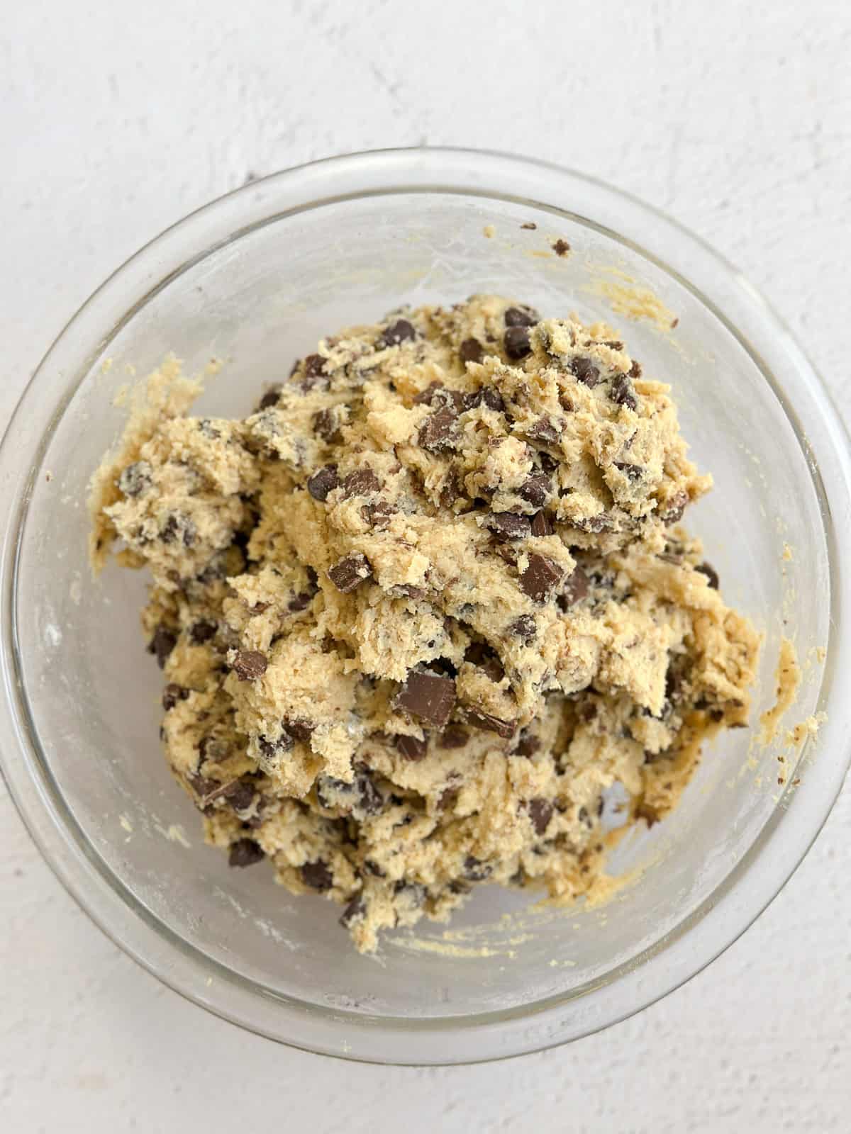 all the chocolate mixed into the dough.