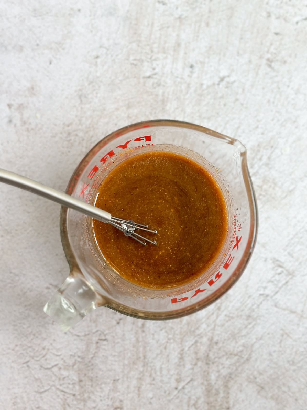 wet ingredients mixed together.