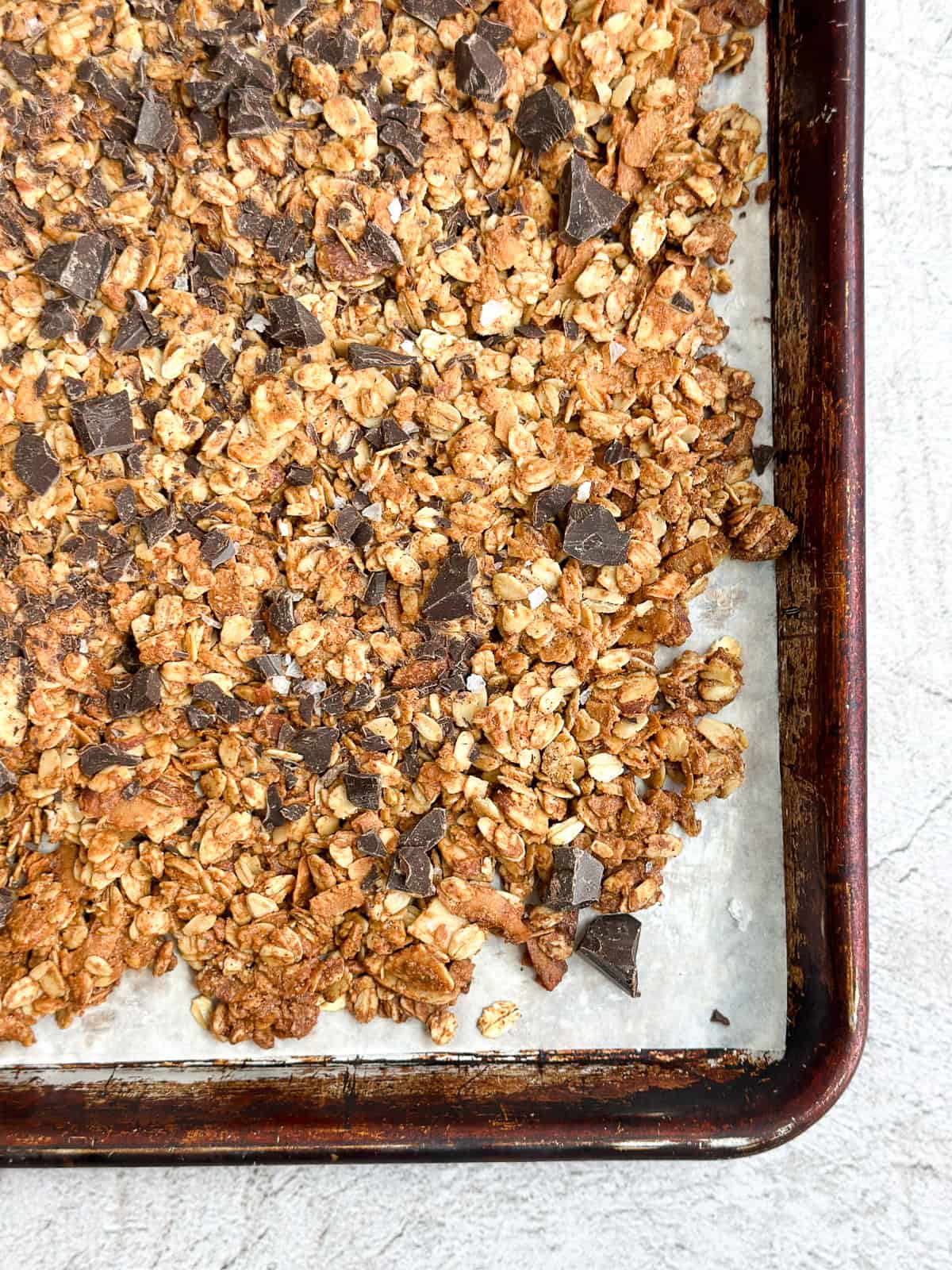 granola after baking.