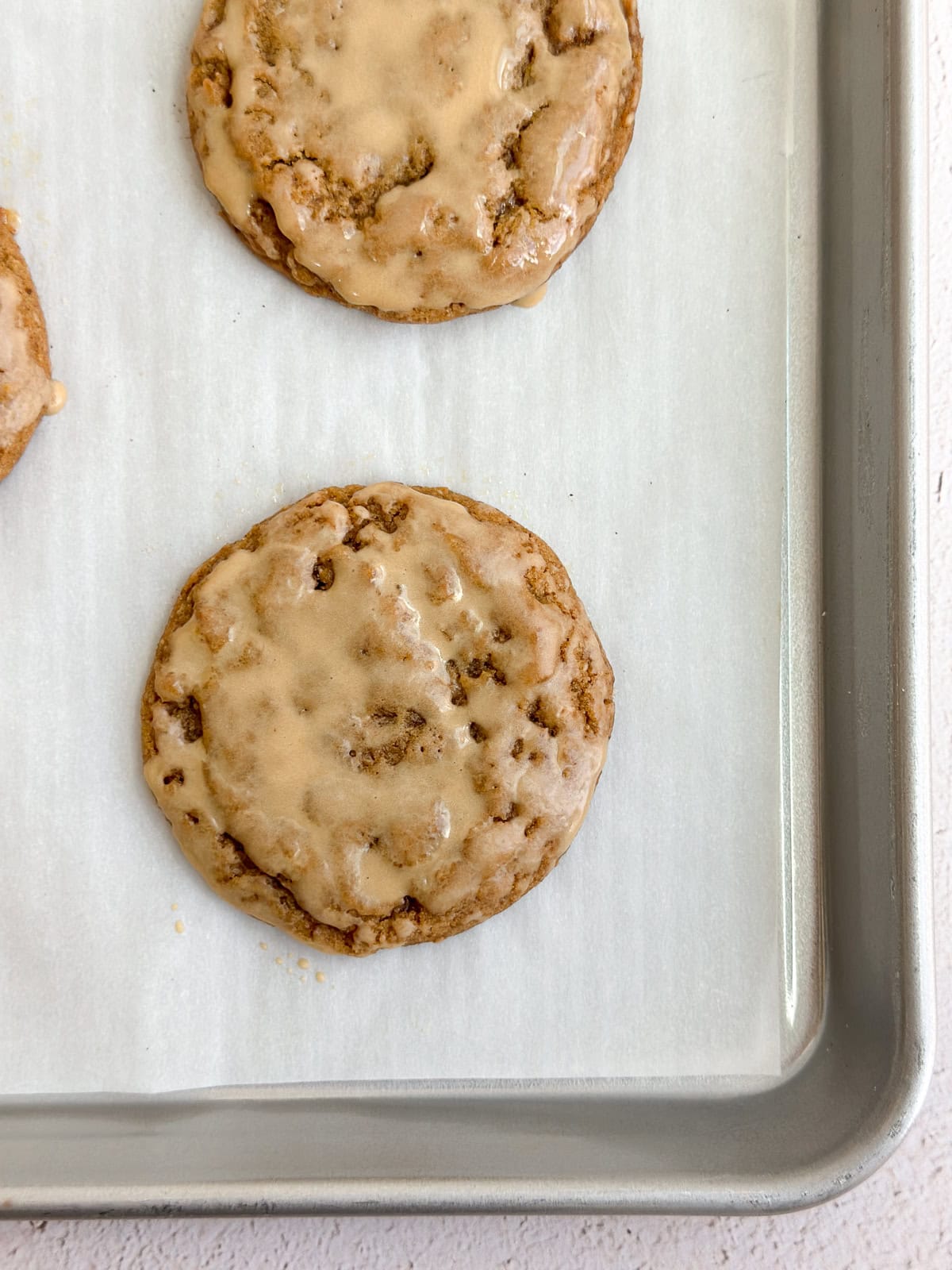 cookies right after adding the espresso glaze.