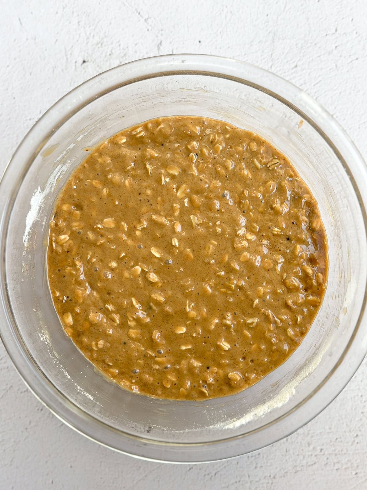 dry ingredients added.