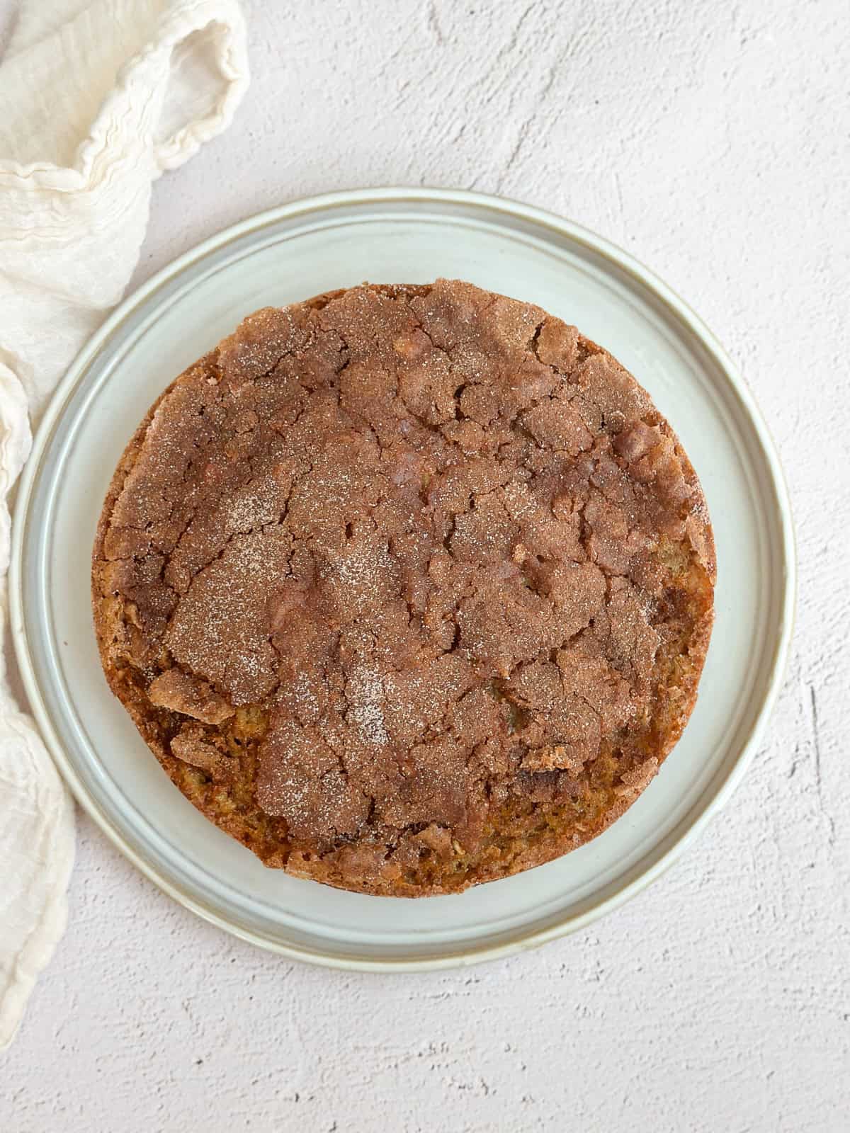the easy apple oatmeal cake right after baking.