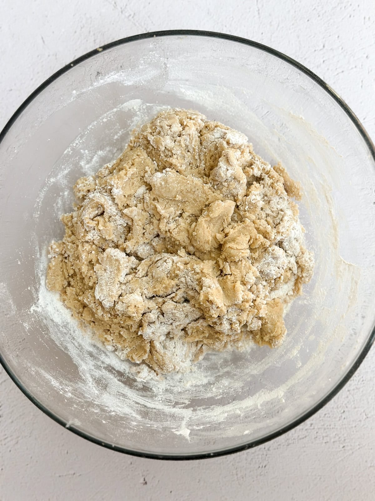 dry ingredients added.